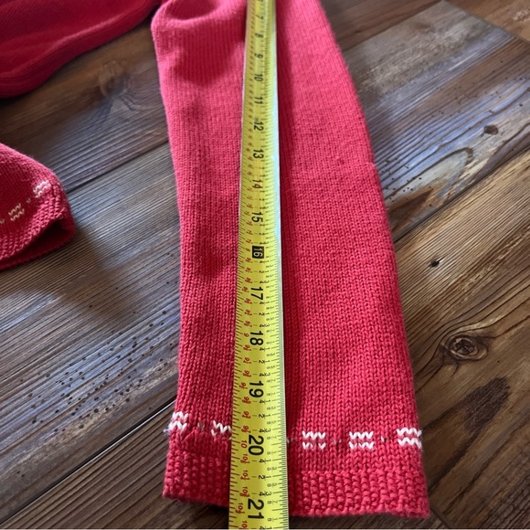 Lady Fairway Pullover Sweater Women’s S Red Hem Accent Knit V-Neck Soft - Picture 13 of 13